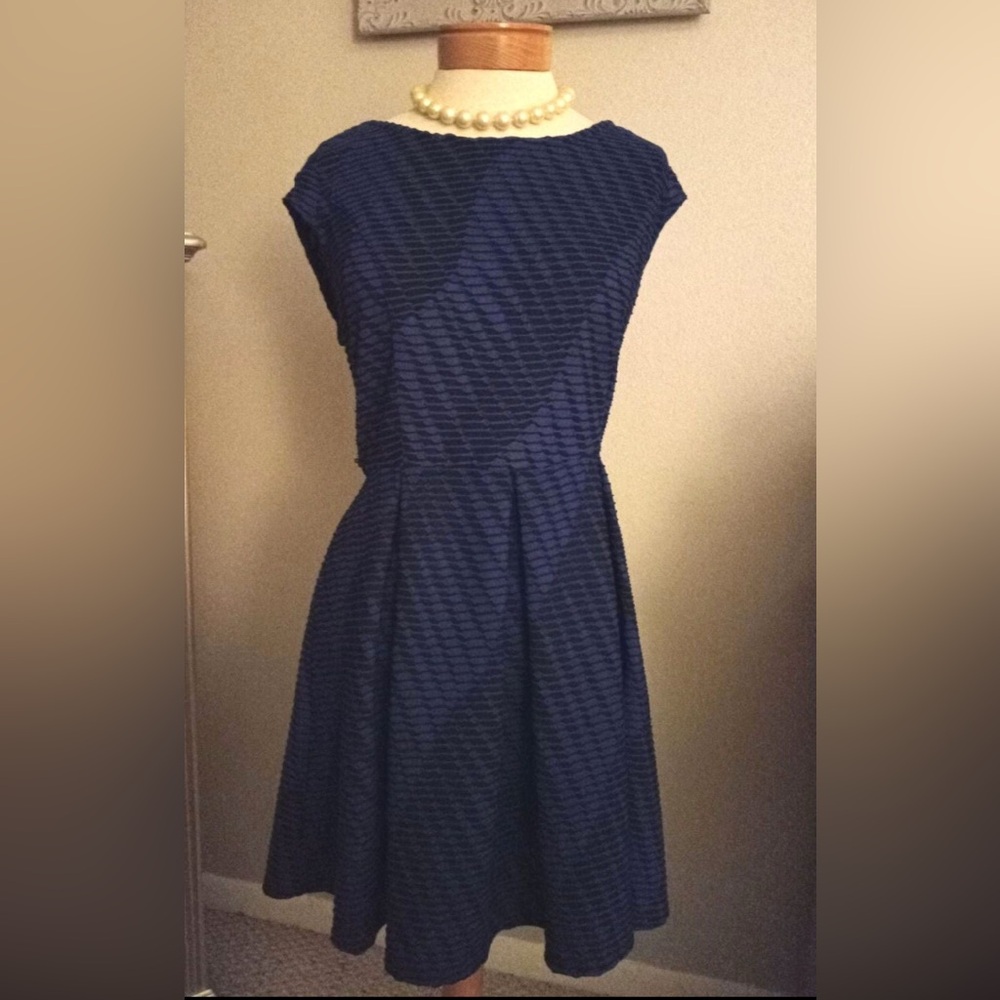 Cute Navy Dress with flared hem